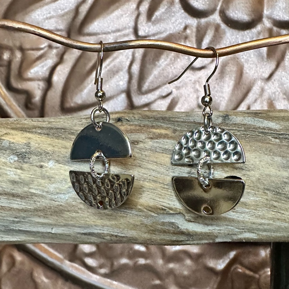 Modern Silver color Geometric Earrings